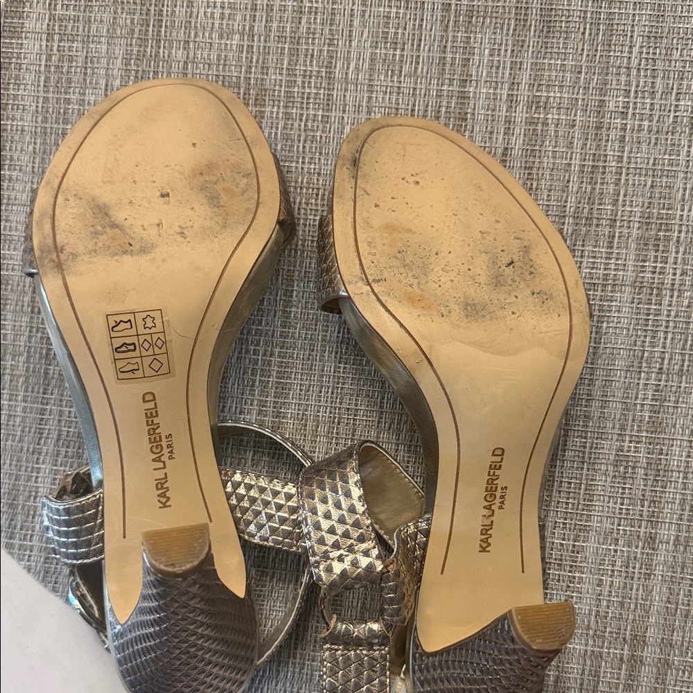 Karl Lagerfeld Gold Women's Heels - Picture 6 of 6